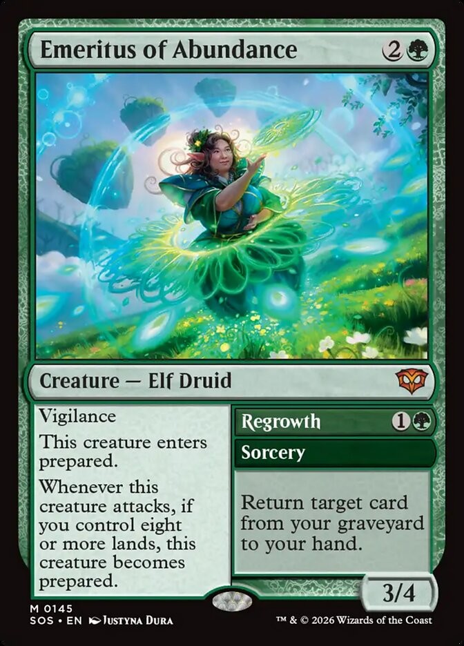 MTG Secrets of Strixhaven M Emeritus of Abundance #0145 | eBay