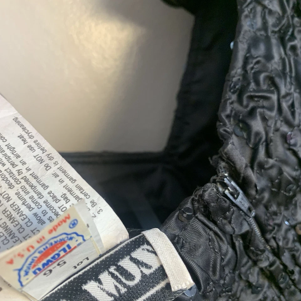 VTG Zum Zum 80s Union Tag Sequin Tulle Taffeta Bow Sequin Cocktail Dress XS - Image 3 of 4