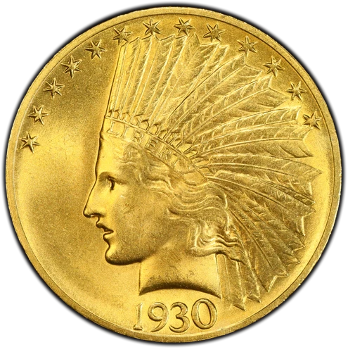 1930-S Indian $10 PCGS MS64.