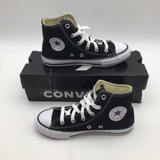 Converse Chuck Taylor All Star High Top Youth Black Sneakers 3J231 Size 1 Y NEW