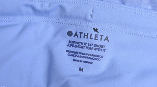 Athleta Run With It 14" Skort Skirt Women's XXS Blue Stretch Rear w/ Zip Pocket - Picture 6 of 8