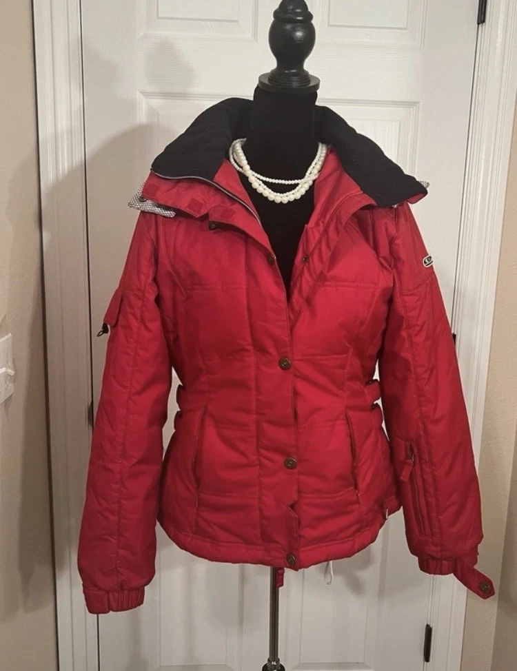 Nils vintage red Ski snow jacket Size small women Winter Coat