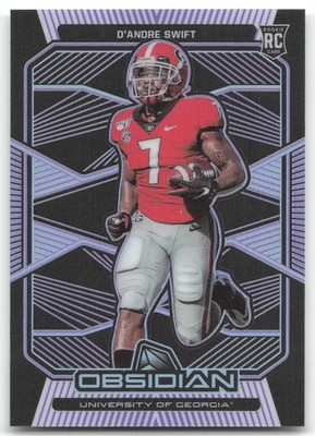 D'Andre Swift Rookie 2020 Panini Obsidian Electric Etch Purple #/49 Georgia