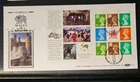GB - QEII - 1992  - "Wales Prestige Booklet Pane"  - Benham Silk FDC - D184