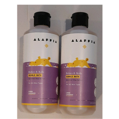 2 Count Alaffia Babies & Kids Bubble Bath Liquid Lemon Lavender 16 fl 