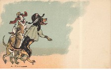 Illustratore #FG61577 Vimar Antropomorfismo Coniglio Lepre E Cani