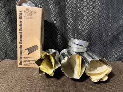 PAMPERED CHEF Bread Tube Heart Flower Star #1550 #1560 #1570 Valtrompia Lot of 4