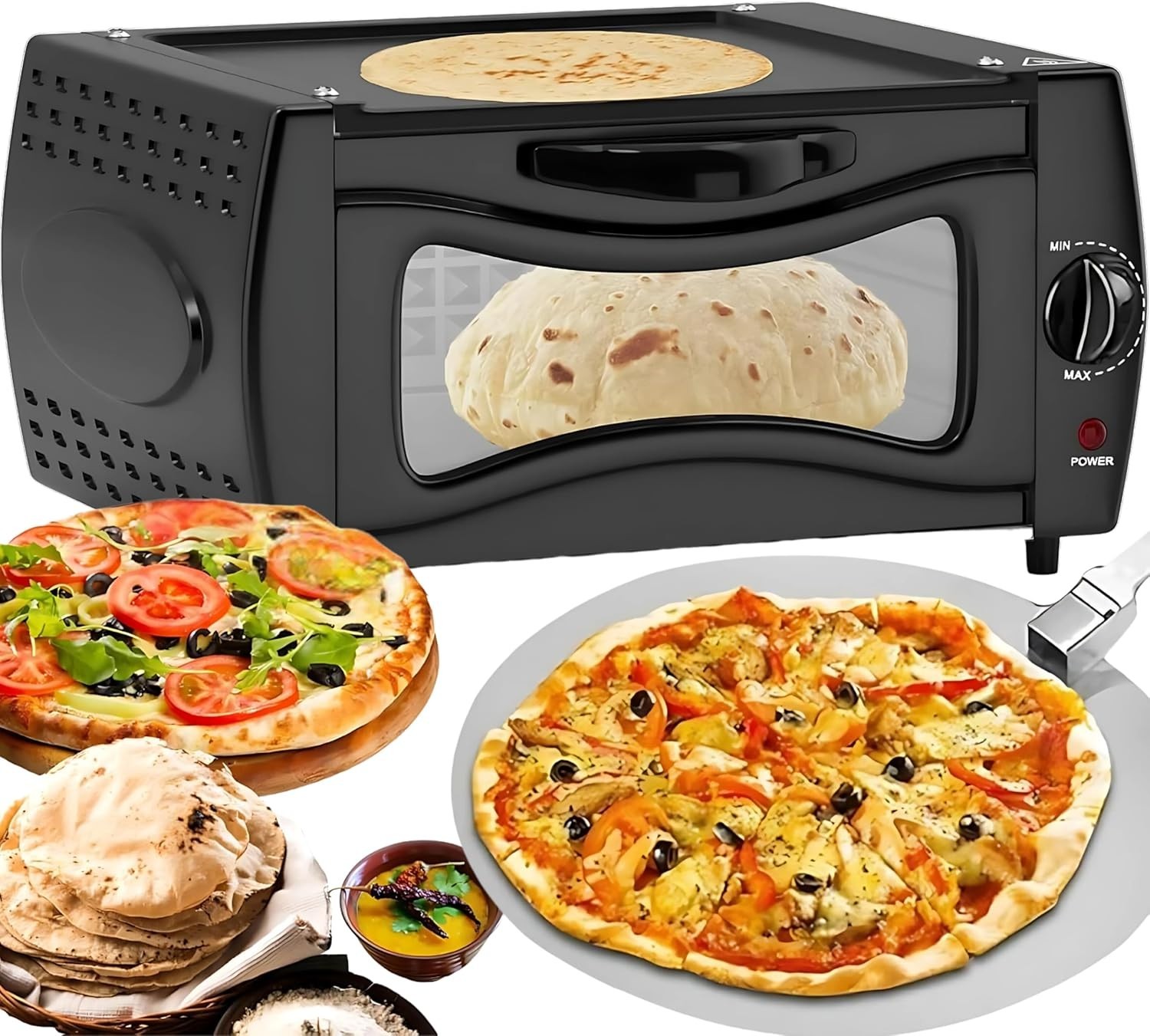 2100W Elektrischer Tandoor Backofen Lahmacun Roti Chapati Pizza Naan Brotbackautomat Manakis