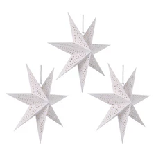 3 Pcs Star Shaped Light Shade White Lampshade Hanging Decorative Shades