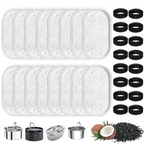 32pcs Pet Cat Water Fountain Filters Replacement for 67/108/135oz Replacement