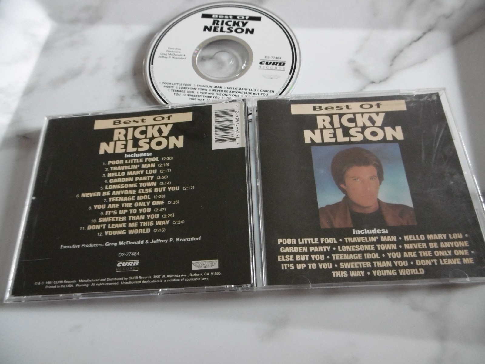 RICKY NELSON BEST CD GARDEN PARTY HELLO MARY LOU TRAVELIN' MAN POOR LITTLE FOOL