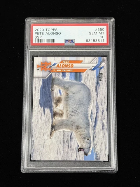 PSA 10 2020 Topps Pete Alonso POLAR BEAR SSP Image Variation #350 POP 2