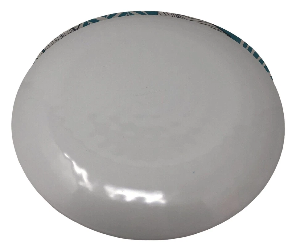 Tommy Bahama Salad Dessert Plates Teal Tropical Leaves Melamine Set of 4 - Изображение 3 из 3