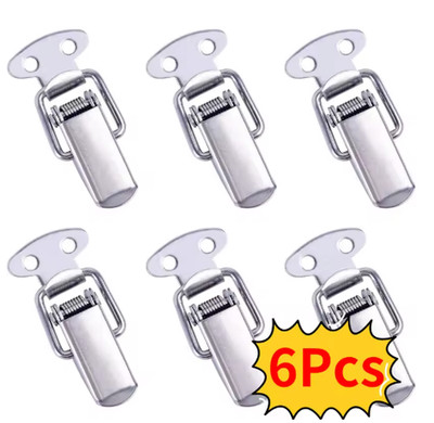 6/12 STCK. Edelstahl Knebelverschluss Klemme Federzug Box Case Catch Lock UK