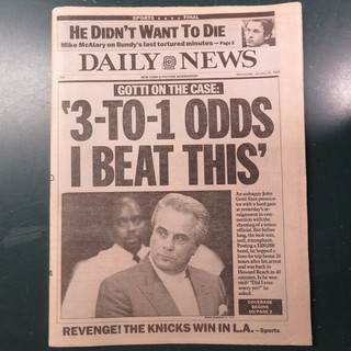 JOHN GOTTI E TED BUNDY NELLO STESSO GIORNALE 25 GENNAIO 1989