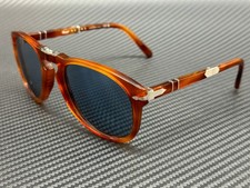 PERSOL PO0714SM 96 56 Light Havana Blue Unisex 54 mm Steve McQueen Sunglasses
