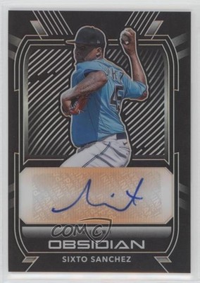 2021 Chronicles Obsidian Electric Etch Orange 61/75 Sixto Sanchez #O-SS Auto 1m8