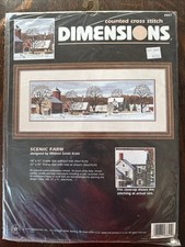 New DIMENSIONS Scenic Farm by Mildred Sands Kratz Counted Cross Stitch Kit #3841