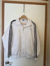 Vintage 70s Adidas White  Stripes Jacket Track Suit Retro Jacket