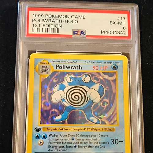 1999 Poliwrath-Holo Base Set 1st Edition #13 PSA 6