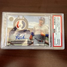 2025 Topps Tribute Pete Alonso Autograph Patch Black 1/1 PSA 10