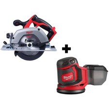 M18 18V Lithium-Ion Cordless 6-1/2"Circular Saw w/M18 5"Random Orbit Sander