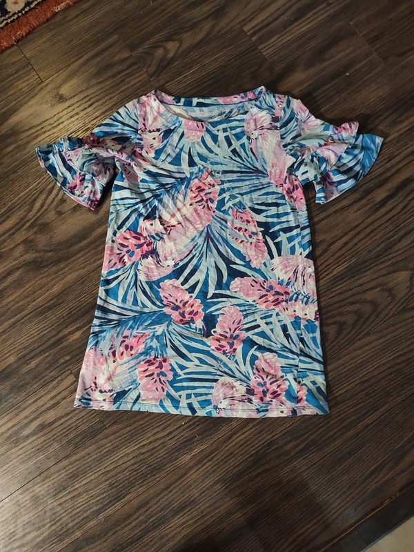 Lilly Pulitzer Mini Lula Dress In Mr Peacock Print Girls Sz L 8-10