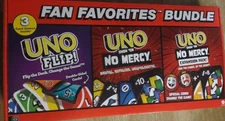 UNO Fan favorites Bundle: UNO Flip, UNO No mercy & No Mercy Expansion Pack.  T14