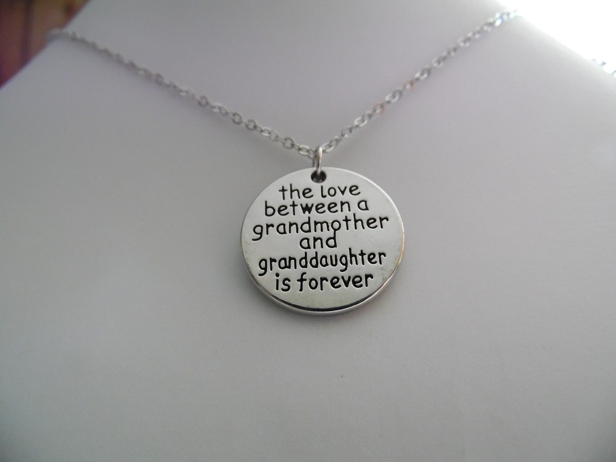 The Love Between Grandmother and Granddaughter necklace with gift box