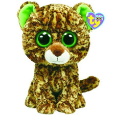 Ty Beanie Boos  SPECKLES LEOPARD CAT 6" Solid Eyes New MWMT's