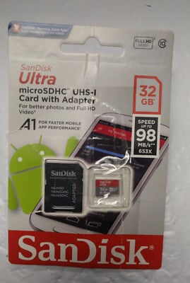SanDisk Ultra Plus 32 GB Micro SDHC UHS-1 Card With Adapter