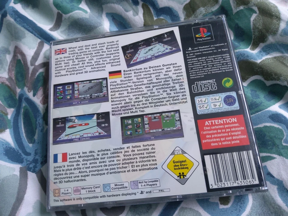 Monopoly - Sony PlayStation 1 PS1...Brand New ...Ex Retail Stock - Image 2 of 3