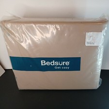 BEDSURE GET COZY DUVET COVER SET CAL KING Light Brown / Beige