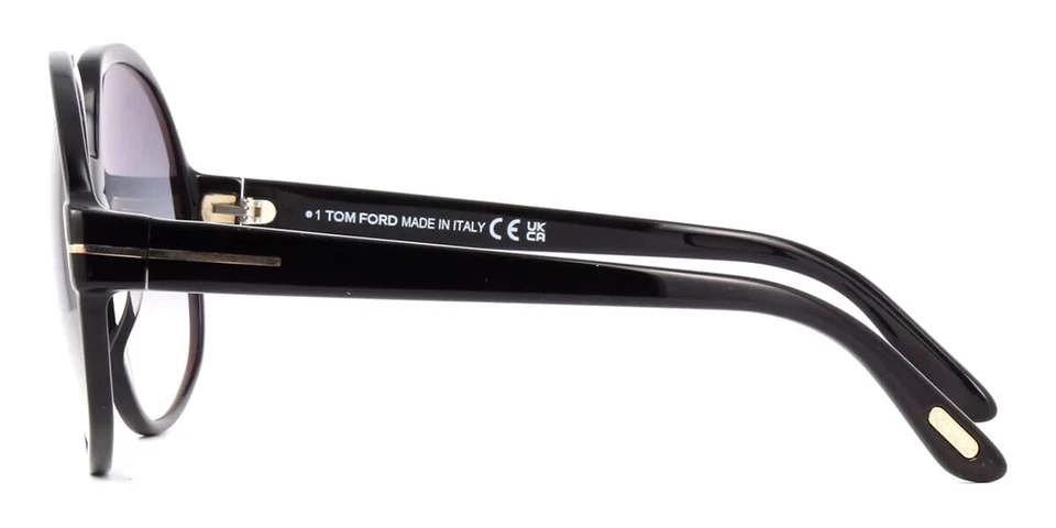 Tom Ford Claude-02 TF991 ECO 01B Round Oversized Sunglasses Frame 61-19-135 sd* - Image 4 of 4