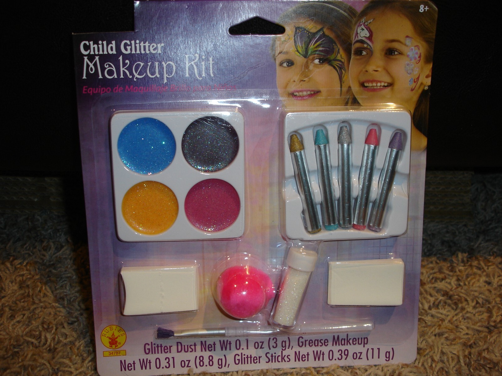 NEW Child Glitter Makeup kit Rubies 34787 Halloween Costume accessories