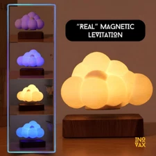 Magnetic Levitating Cloud Lamps LED Table Lights Rotating Floating Decoration