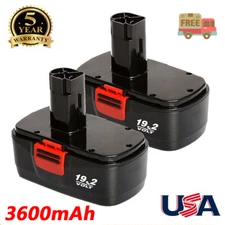 2X for Craftsman 19.2 3600mAh 11375 Battery C3 DieHard 130279005 11376 130279003