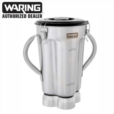 Waring CAC72 Stainless Steel 2-Handle Container w/ Blade 1gal FULL