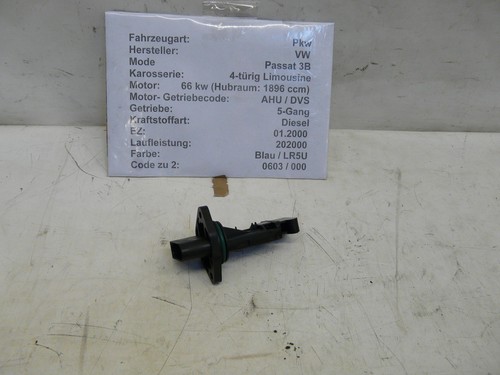 VW Passat 1,9 Limousine Diesel 4 türig 66 Kw Luftmassenmesser