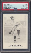 1981 TCMA Renata Galasso Shoeless Joe Jackson Cleveland Indians PSA 10 GEM MINT