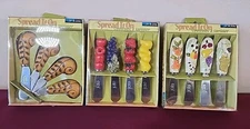 3 Sets of 4pc Cheese Dip Spreaders Joie de Vivre New Multi Design Gift NEW