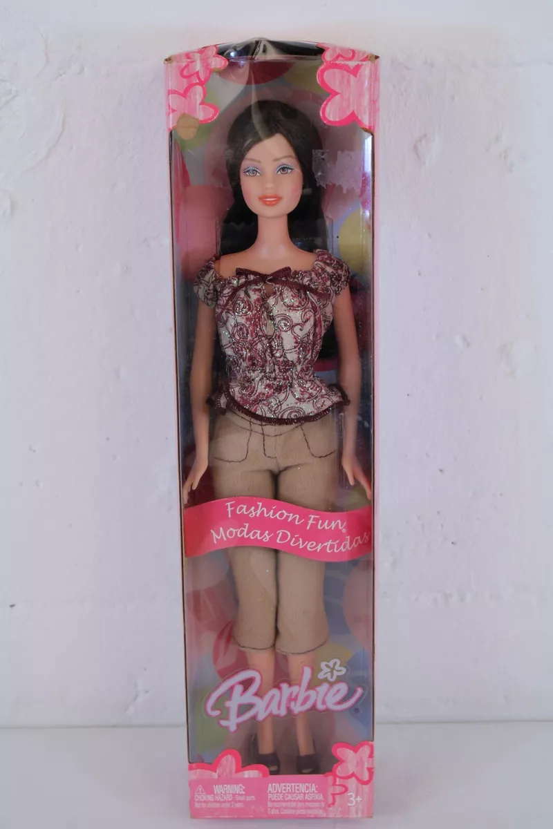 Barbie Fashion Fun City Styles Floral Top Brunette Hair
