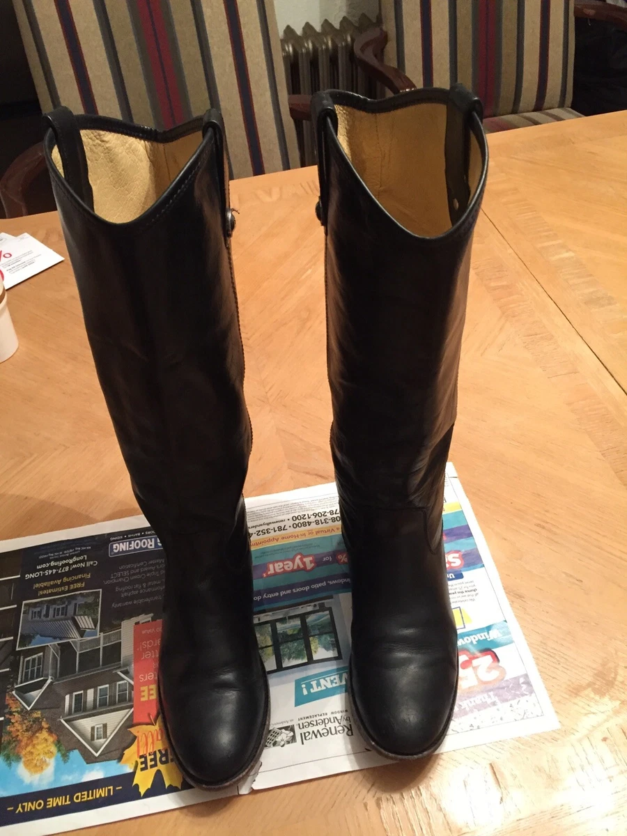 Frye black cheap leather booties