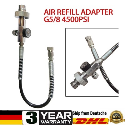 PCP Füllstation Ladekit Luft Fill Adapter 450 psi mit 60cm Schlauch DE