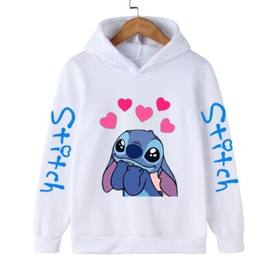 Disney Kinder Lilo Stitch Hoodie Sport Pullover Kleidung Für Mädchen Jungen Mode