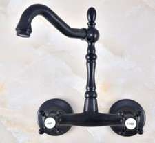 Kitchen Wet Bar Bathroom Sink Faucet Tap Oil Rubbed Bronze Wall Mounted enf457