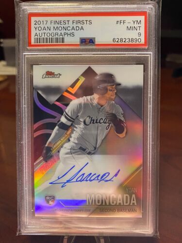 2017 Finest Firsts Autographs FF-YM Yoan Moncada PSA 9 - POP 1 - Picture 1 of 2