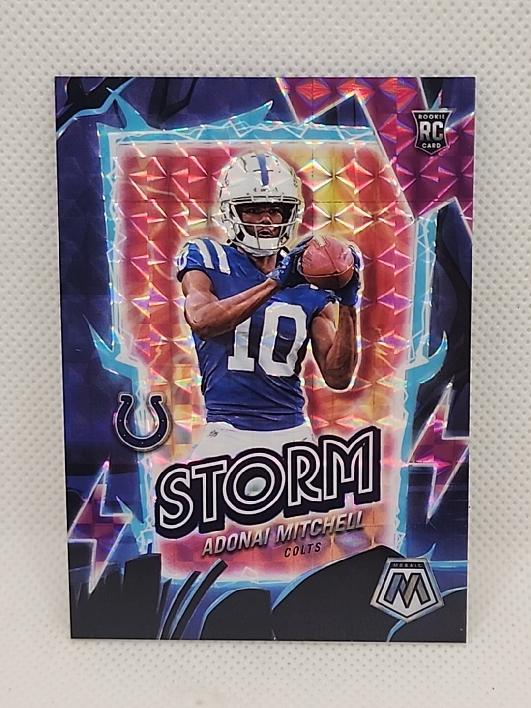 2024 Panini Mosaic Storm Mosaic Purple #7 Adonai Mitchell ROOKIE 49/49 COLTS