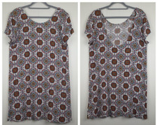 Lulu's Perfect Getaway Floral Print Short Sleeve Shift Mini Dress Size M *