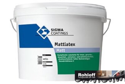 SIGMA Mattlatex 12.5 L weiss stumpfmatte Latexfarbe Innenfarbe